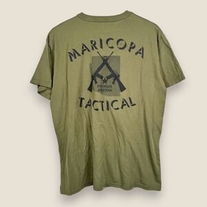 Maricopa Tactical T-Shirt Men Large Army Green Military USA Phoenix Arizona
